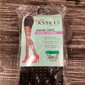 ASSETS by Sara Blakely Textured Black Shaping Tights